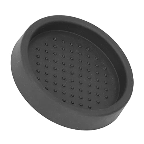 Black Anti-Slip Coffee Tamper Mat, 3in Food Grade Silicone Single Hole Pressing Pad