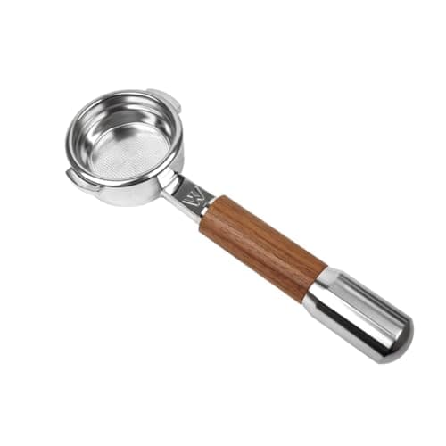 Bottomless Portafilter for E61 Espresso Machines with Stainless Steel and Zebra Wood Handle
