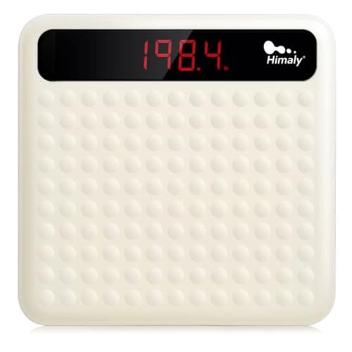 Himaly Digital Body Weight Scale with Step-On Tech and Large Silicone Platform, 400lbs Capacity