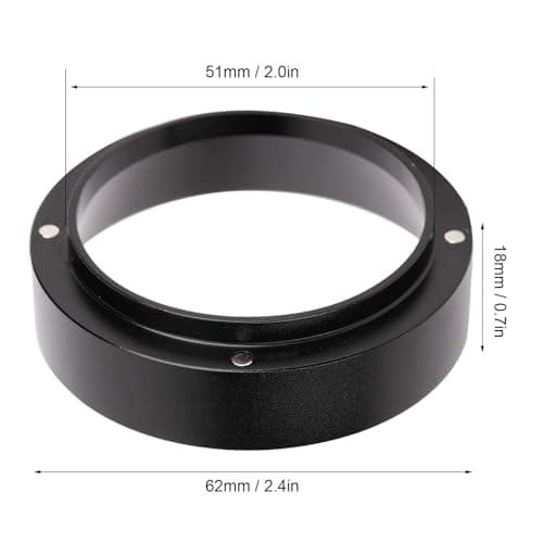 Aluminum Coffee Powder Dosing Rings & Funnel, Black(51MM)