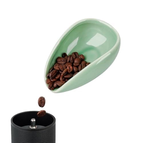 Ceramic Coffee Dosing Cup & Tea Tray, White | Single Dose Measuring Container