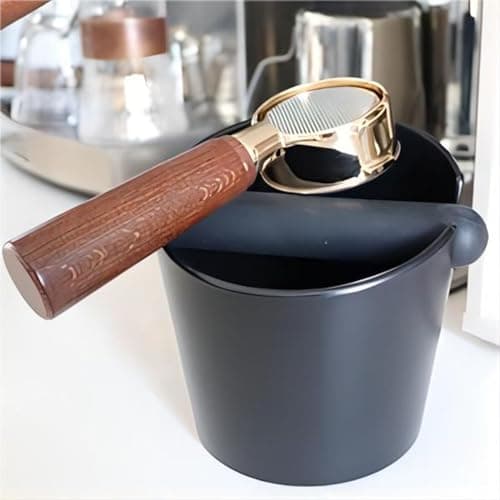 HOMEE Durable 4.8 Inch Coffee Knock Box with Tamper Mat