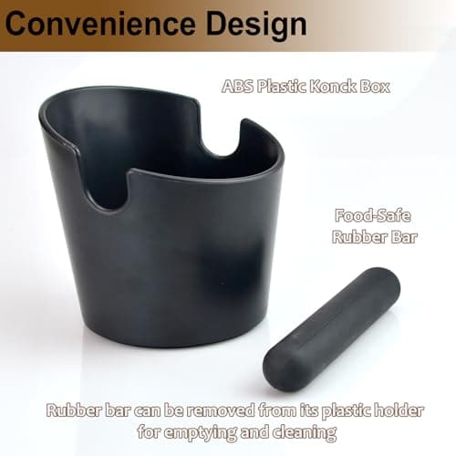 HOMEE Durable 4.8 Inch Coffee Knock Box with Tamper Mat