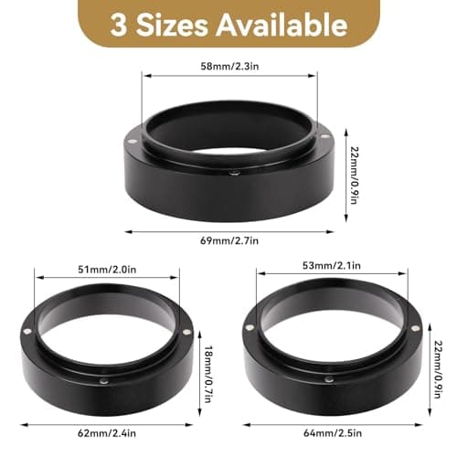 51mm Espresso Dosing Funnel, Aluminum Ring for Portafilter