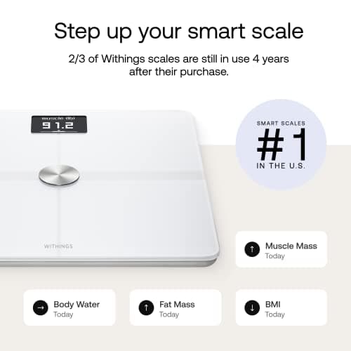 Withings Body+ Digital Wi-Fi Smart Scale with Pregnancy Tracker & Baby Mode