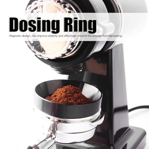 Aluminum Coffee Powder Dosing Rings & Funnel, Black(51MM)