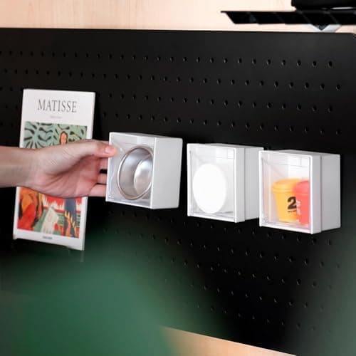 watchget 51mm-58mm Round Coffee Filter Holder, Magnetic Storage Container, White