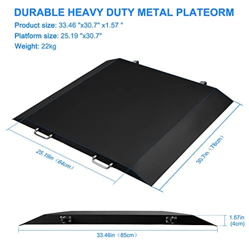 Wheelchair Scale for Home Use with Digital Medical Scale and Dual Ramp
