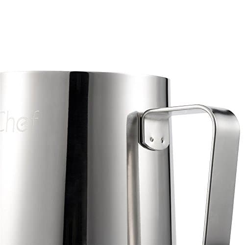 X-Chef 20 oz Metal Milk Frother Cup, Espresso Coffee Latte Frother (600 ml)