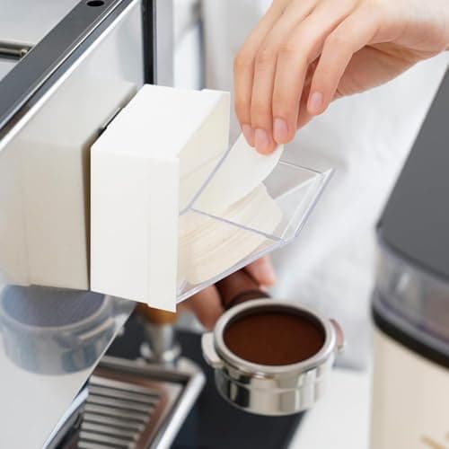 watchget 51mm-58mm Round Coffee Filter Holder, Magnetic Storage Container, White
