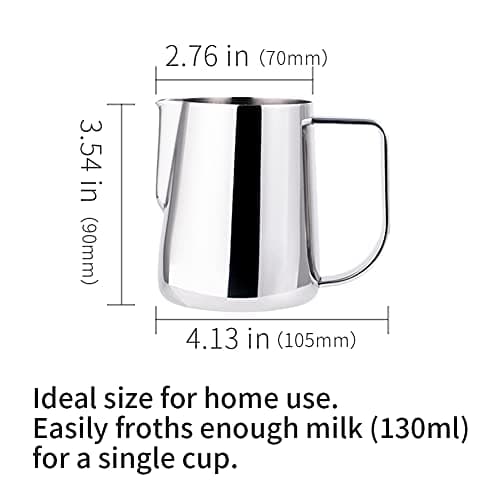 4 Pack Barista Microfiber Cloth & 250ml Stainless Steel Frothing Pitcher
