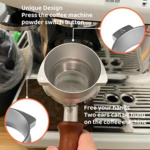 54mm Hands-Free Dosing Funnel for Breville Espresso Machines (Silver)