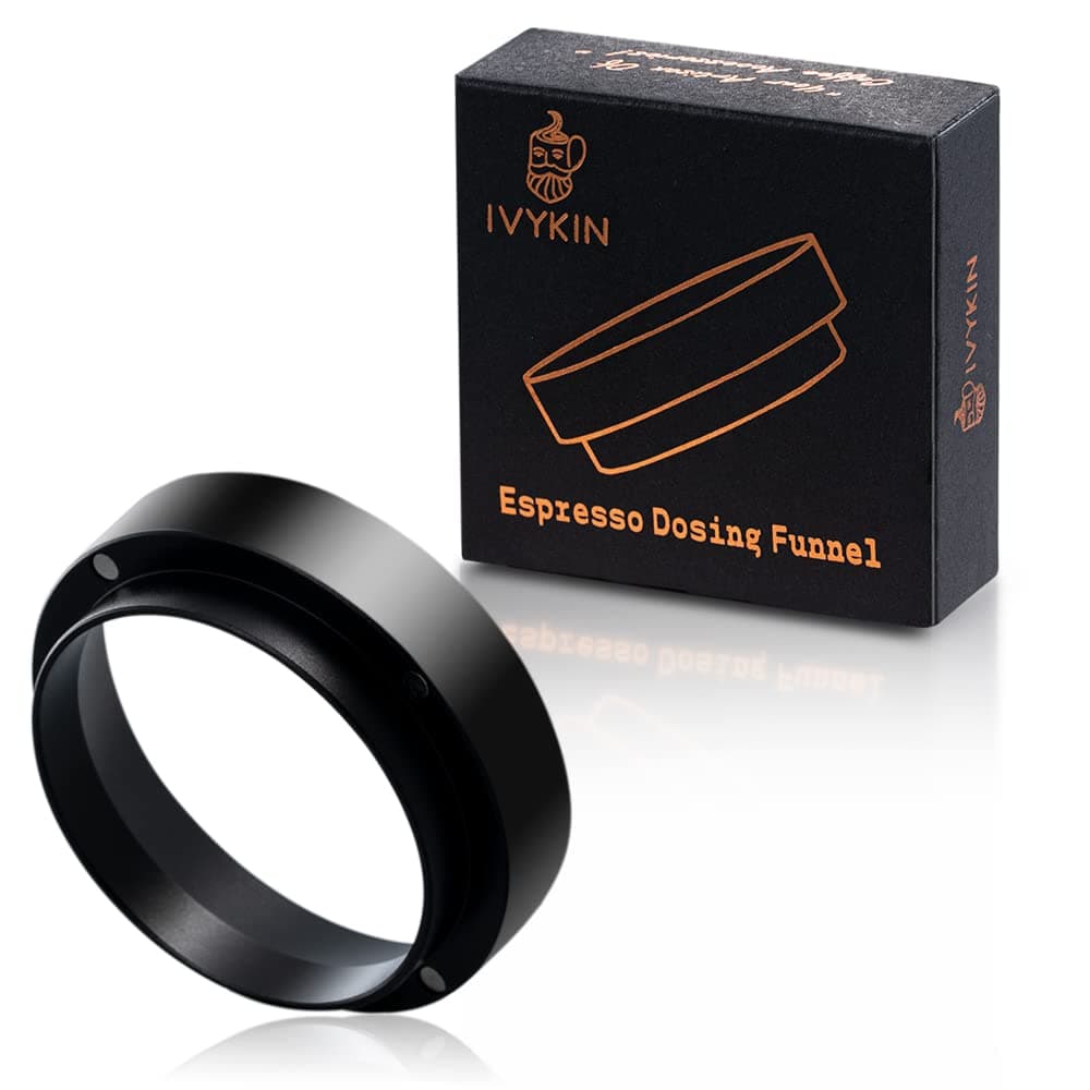 Black Aluminum Espresso Dosing Funnel for 58mm Portafilters