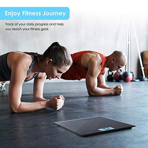 Himaly USB Rechargeable Digital Body Scale, 400Ibs Capacity, Backlight Display