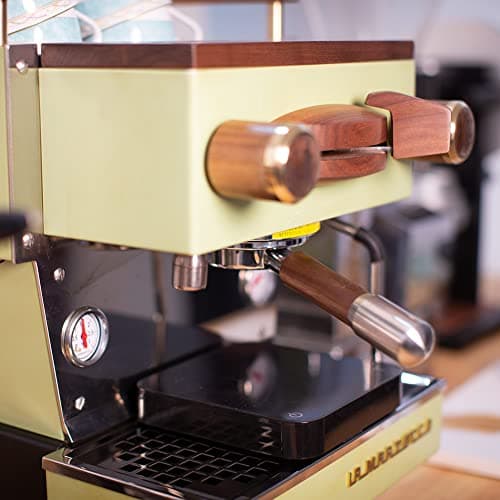 Bottomless Portafilter for E61 Espresso Machines with Stainless Steel and Zebra Wood Handle